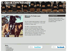 Tablet Screenshot of cedarlanestables.net